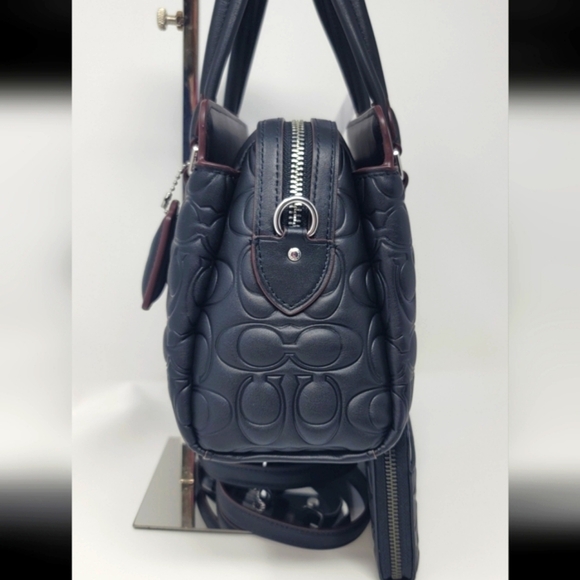 COACH NWT Purse Bag Satchel Crossby RARE Embossed Debossed LEATHER - Picture 5 of 14